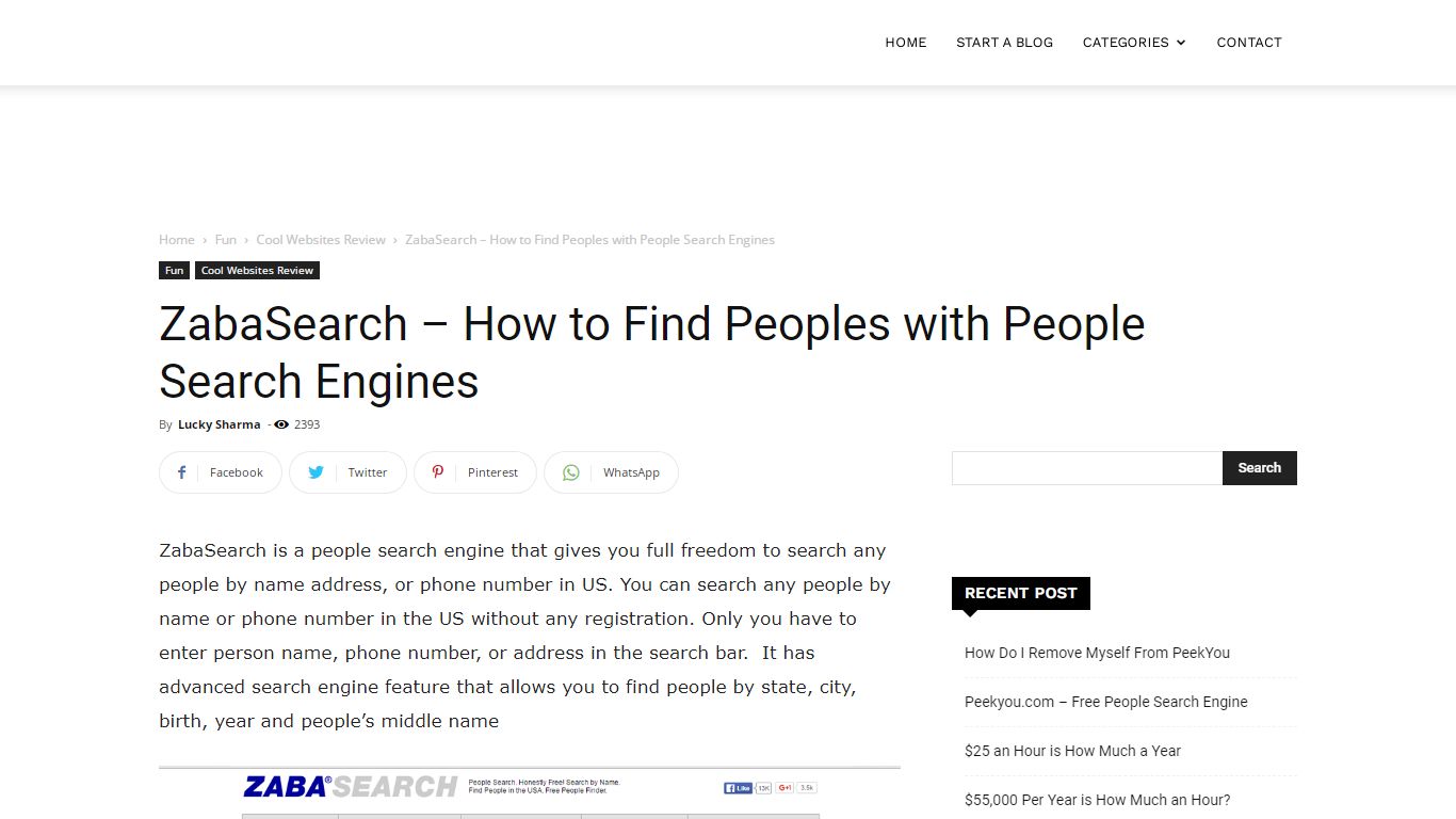 ZabaSearch - How To Find Peoples With People Search Engines - Ehowportal